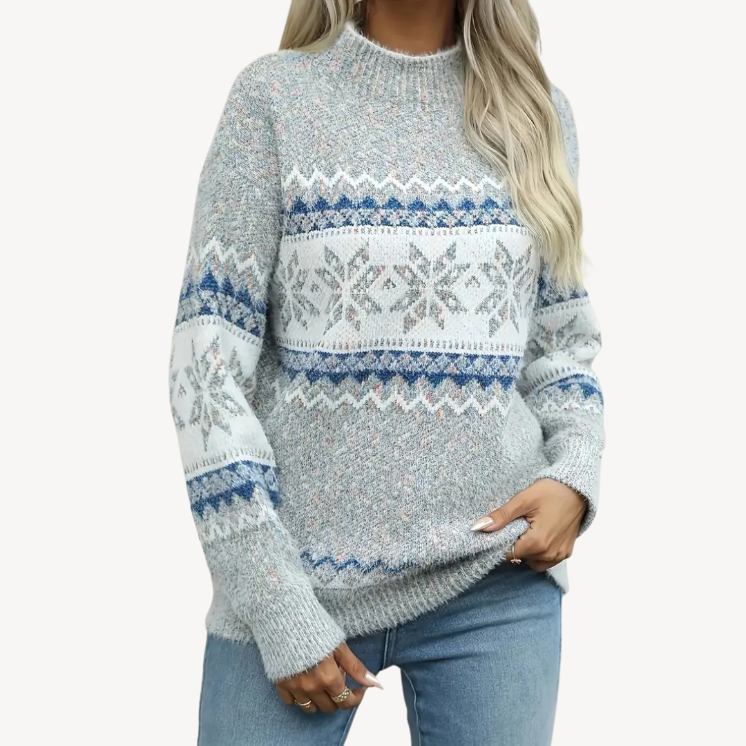 Fair Isle Knit Sweater for Women