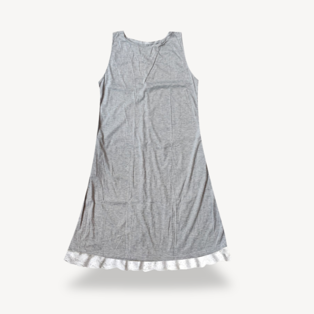 Women's Cotton Lace Hem Dress