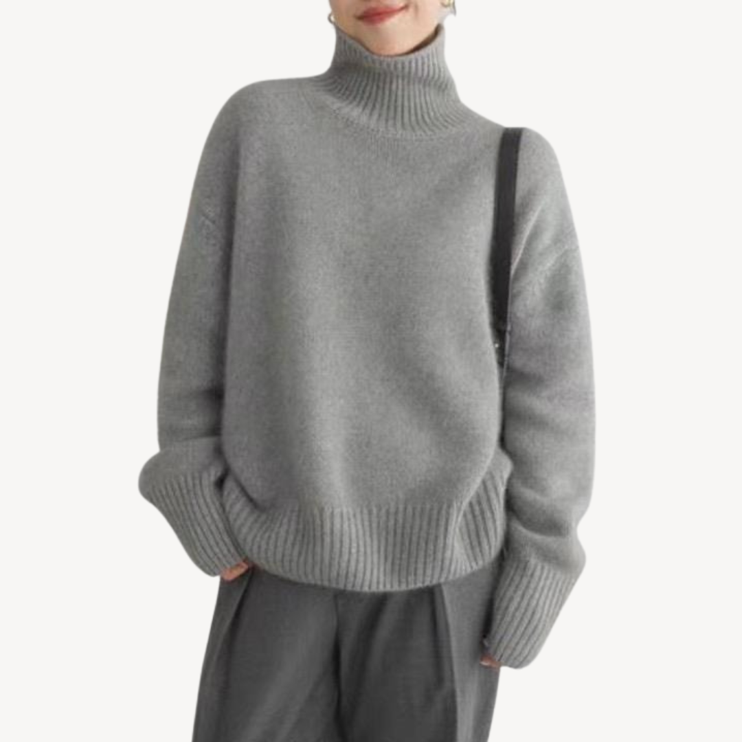 Women’s Soft Knit Fabric Turtleneck Sweater