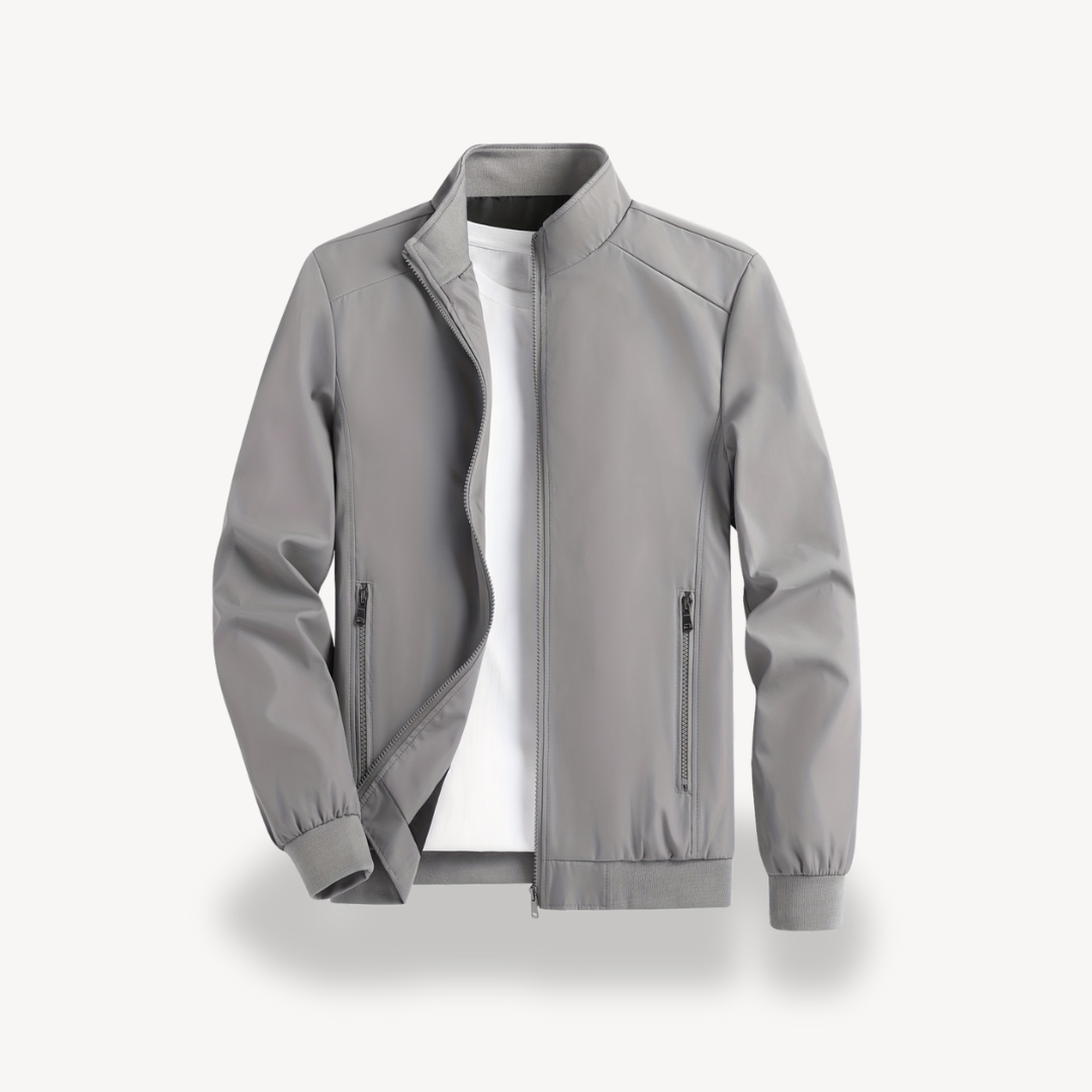 Men’s Polyester Casual Outerwear Zip Jacket