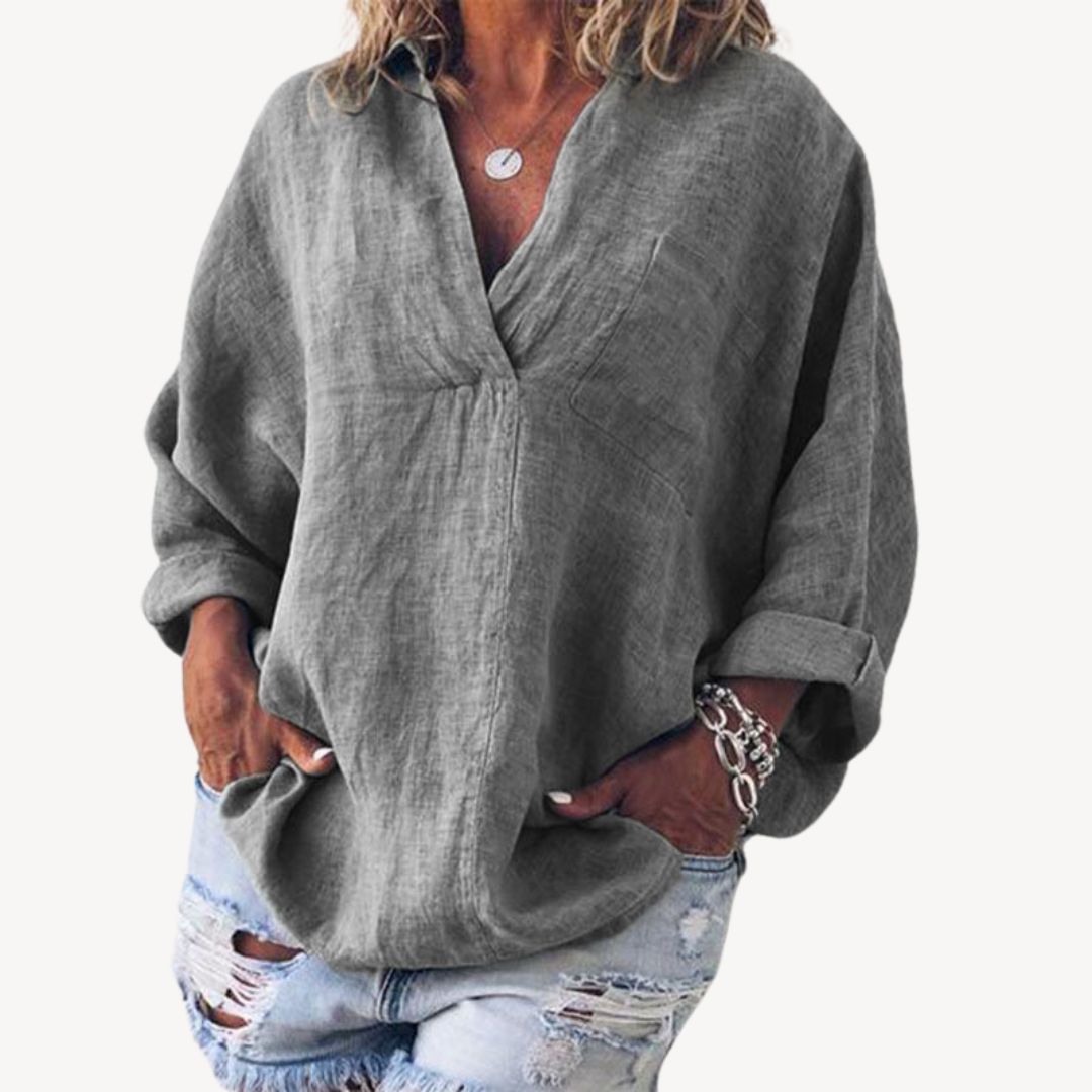 Relaxed Fit Cotton Women Blouse