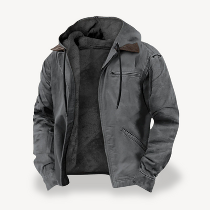 Men's Fleece Lined Hooded Jacket