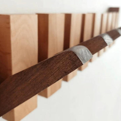 Stylish Wall Mount Coat Rack With Hooks and Shelf