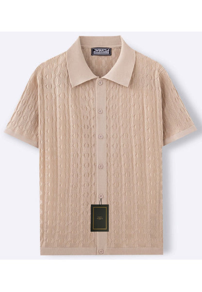 Klassisches Männer Kurzarm Strickhemd - BritishElegance