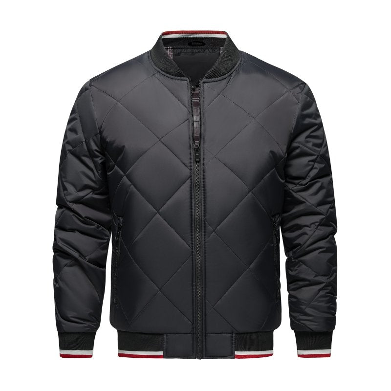 Luxury Men's Padded Quilted Bomber Jacket - BritishElegance