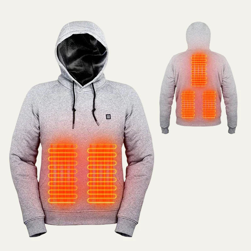 Unisex Heated Hoodie with Warming Panels