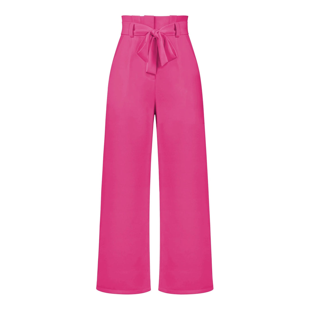 Tie Waist High-Waisted Trousers for women