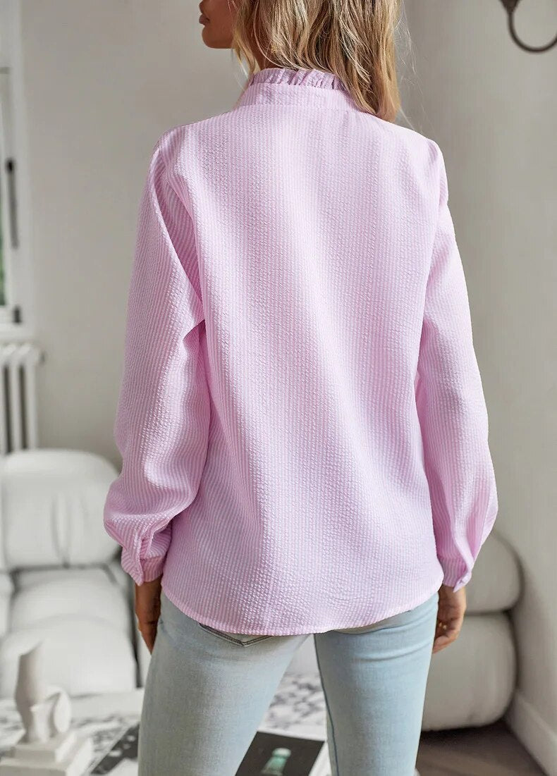 Sophie – Women’s Ruffled Button-Up Blouse
