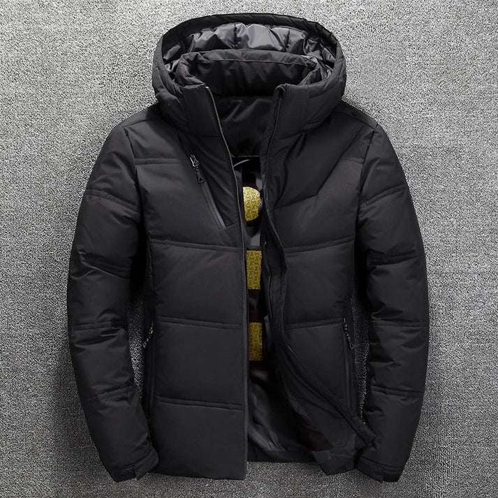 Warm Men's Quilted Down Puffer Coat - BritishElegance