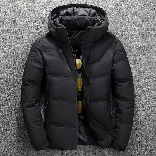 Warm Men's Quilted Down Puffer Coat - BritishElegance