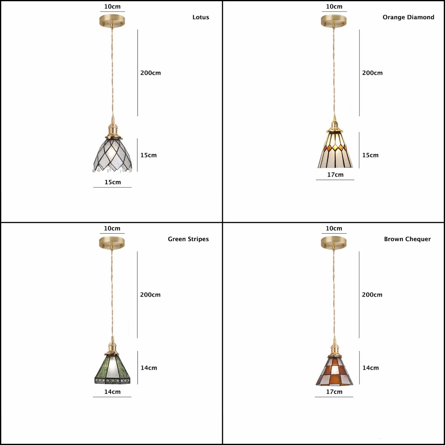 Classic Colorful Glass Pendant Lamp