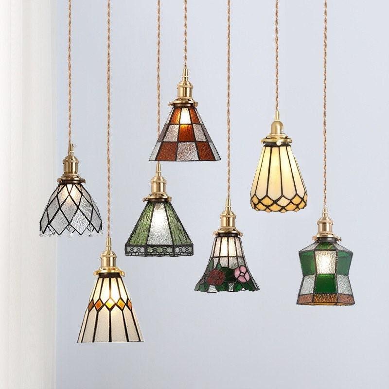 Classic Colorful Glass Pendant Lamp - BritishElegance