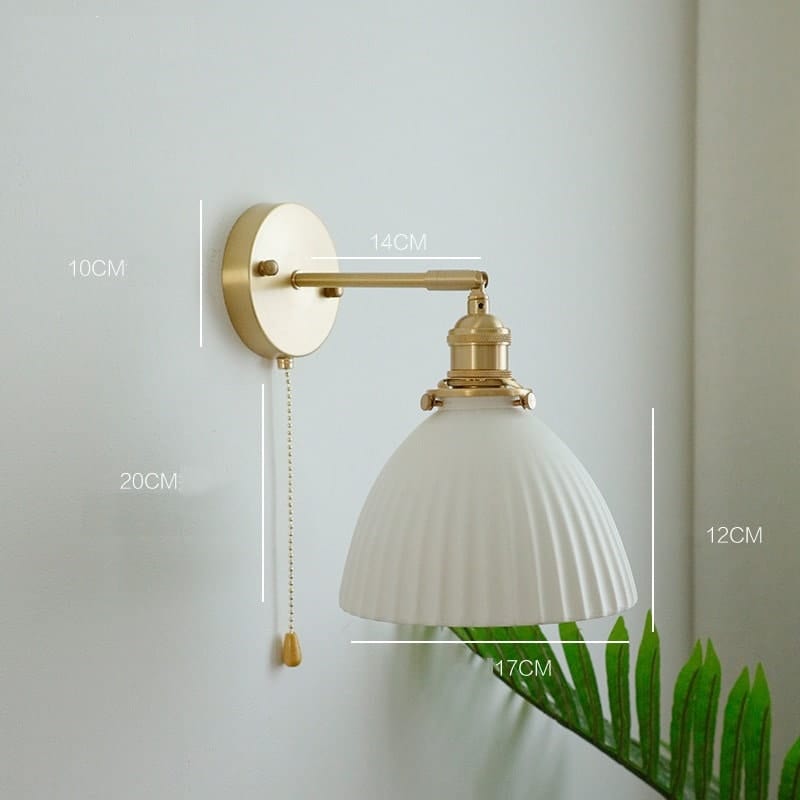 Unique Textured Wall Lamp with Shade