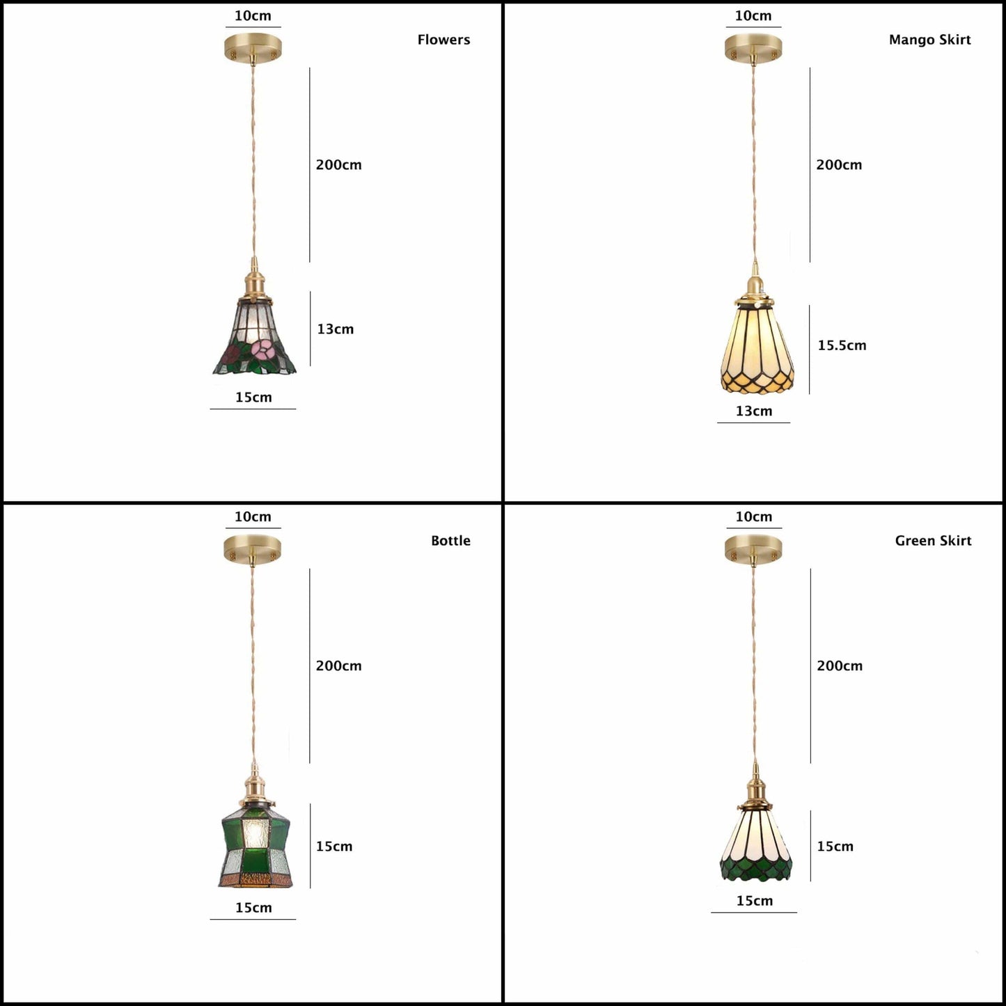 Classic Colorful Glass Pendant Lamp