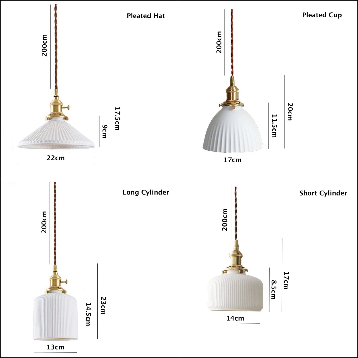 Asian Inspired Ceramic LED Pendant Lamp