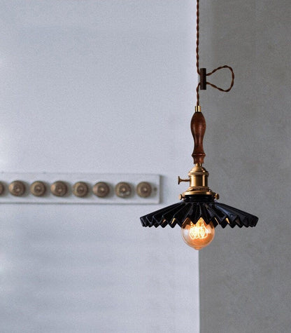 Elegant Ceramic Drop Pendant LED Lamp