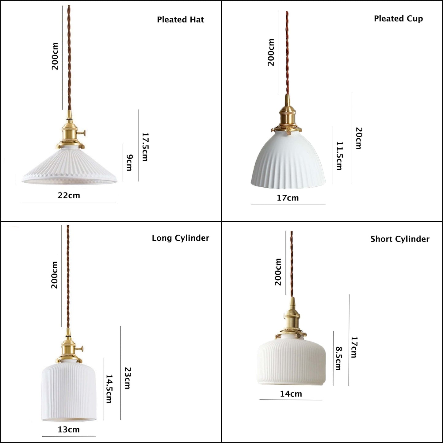 Minimalist Japanese Cylinder LED Pendant Light