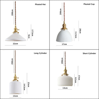 Minimalist Japanese Cylinder LED Pendant Light