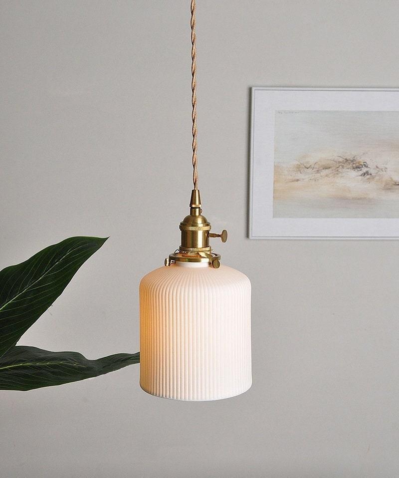 Asian Inspired Ceramic LED Pendant Lamp