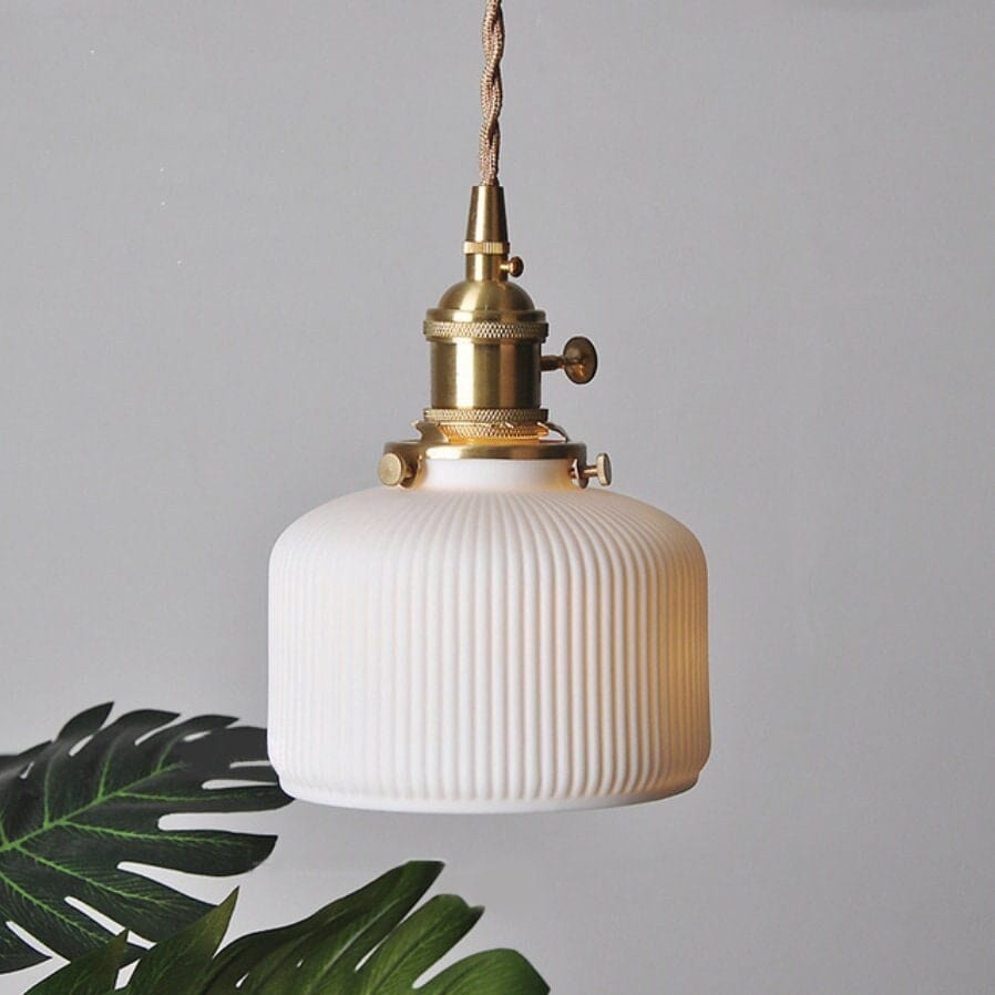 Minimalist Japanese Cylinder LED Pendant Light - BritishElegance