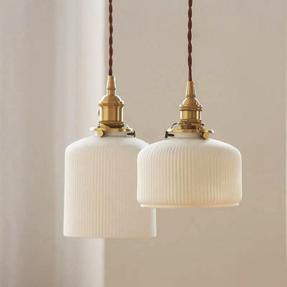 Minimalist Japanese Cylinder LED Pendant Light