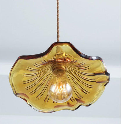 Elegant Glass Floral Pendant Lamp with LED Light