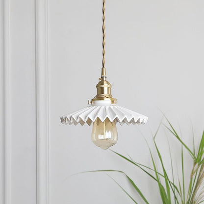 Elegant Ceramic Drop Pendant LED Lamp