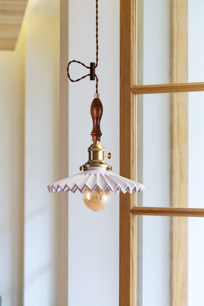 Elegant Ceramic Drop Pendant LED Lamp