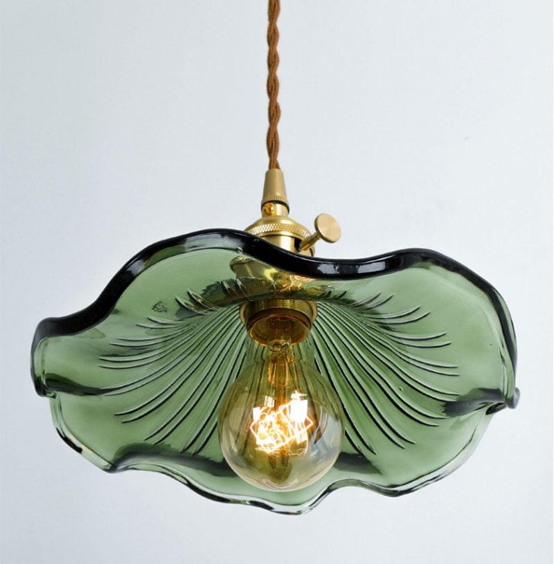 Elegant Glass Floral Pendant Lamp with LED Light