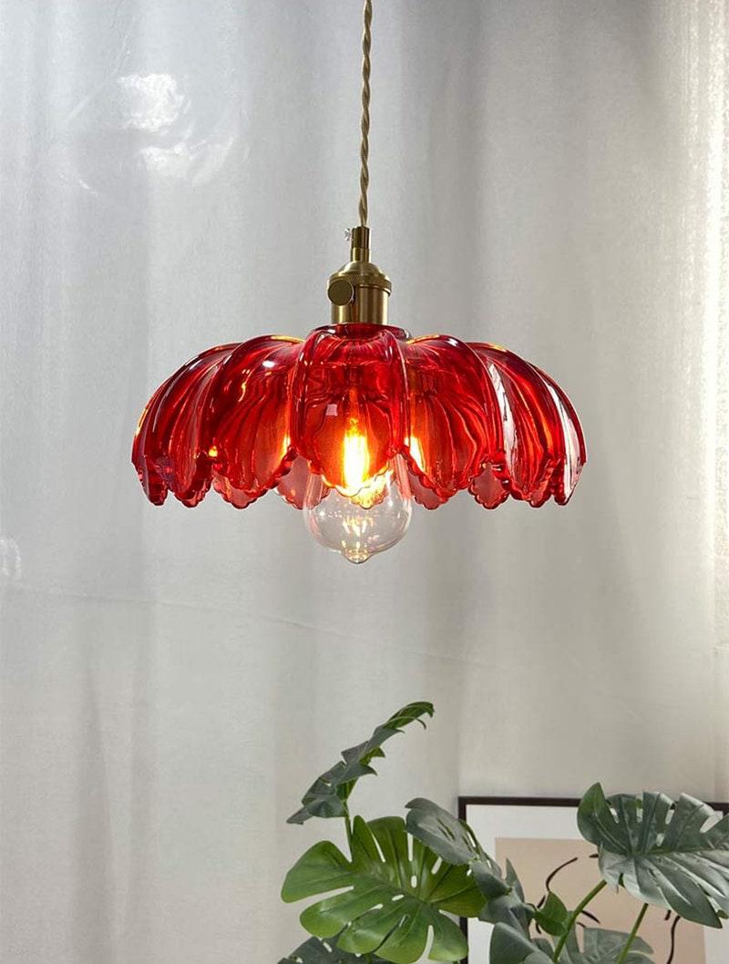 Elegant Glass Pendant Lamp with Bronze Metal Shade