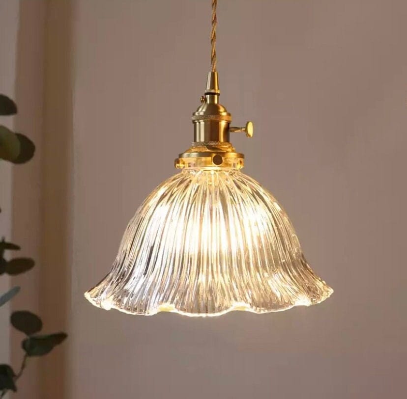 Elegant Glass Drop Pendant Light With LED - BritishElegance