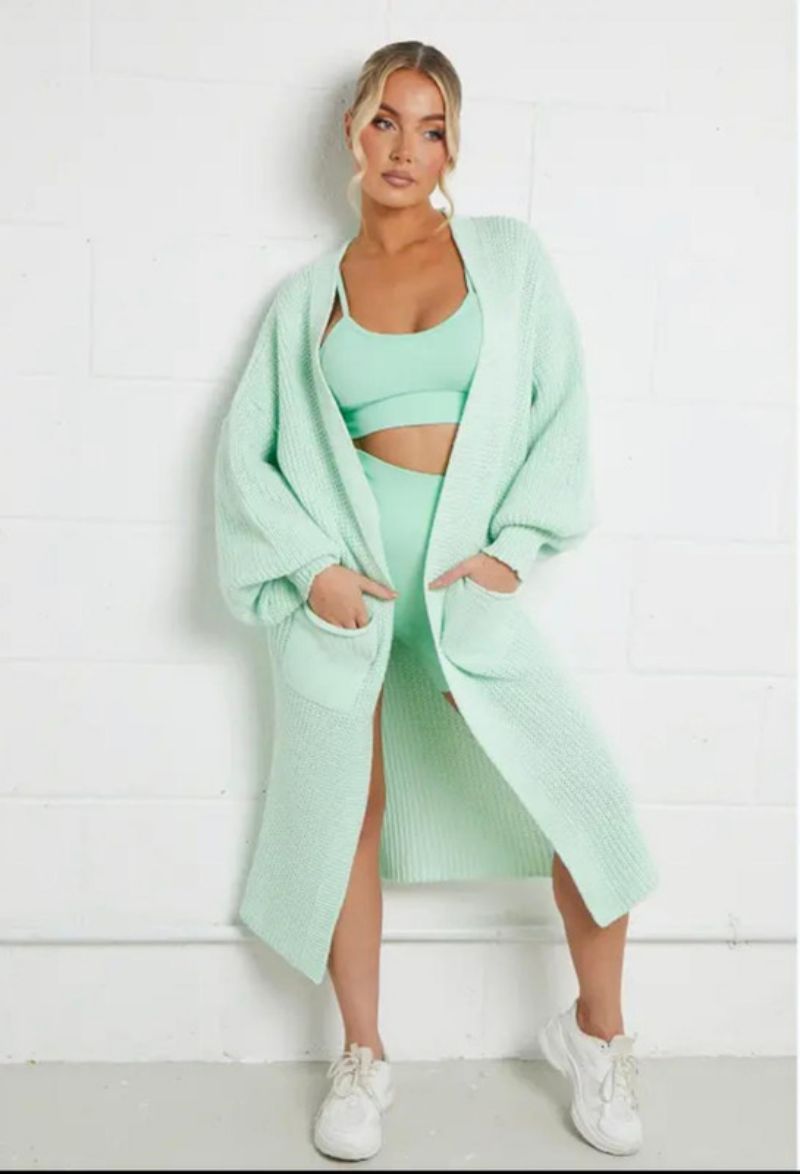 Women’s Cozy Cable Knit Longline Cardigan