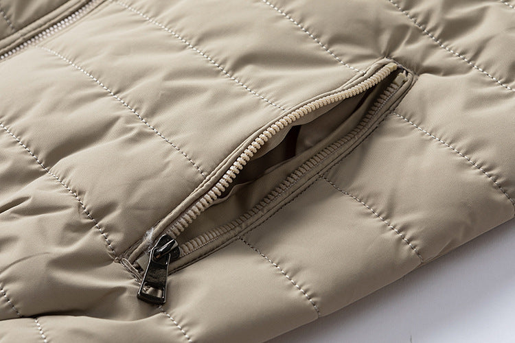 Men’s Hybrid Quilted Bomber Jacket with Ribbed Sleeves