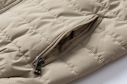 Men’s Hybrid Quilted Bomber Jacket with Ribbed Sleeves