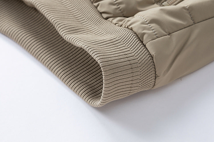 Men’s Hybrid Quilted Bomber Jacket with Ribbed Sleeves
