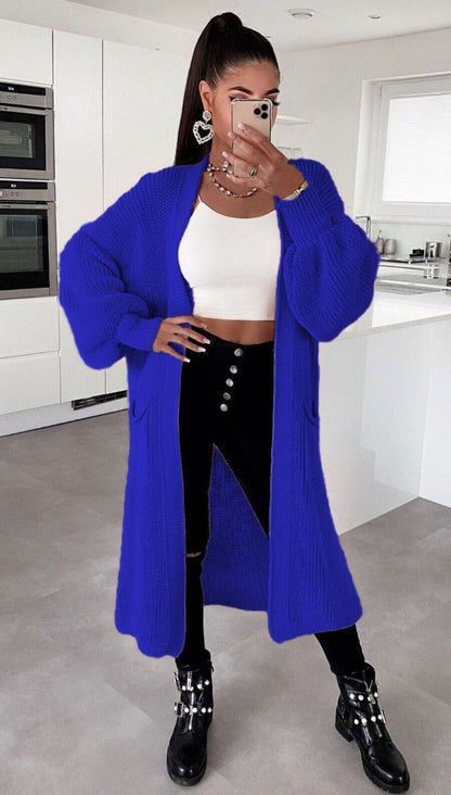Women’s Cozy Cable Knit Longline Cardigan