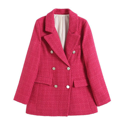 Women's Blazer with Pockets and Buttons