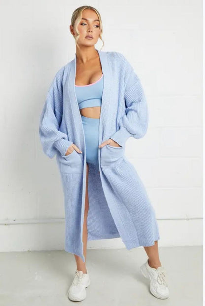 Women’s Cozy Cable Knit Longline Cardigan