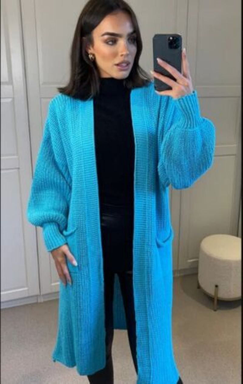 Women’s Cozy Cable Knit Longline Cardigan
