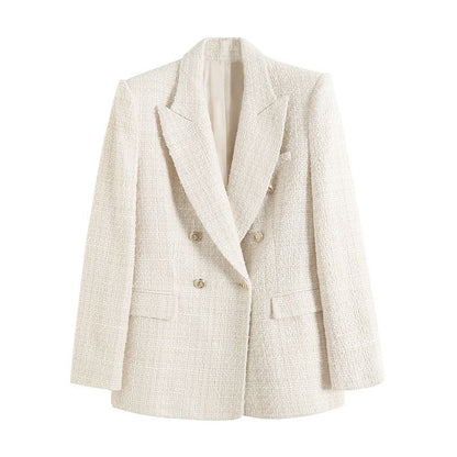 Women's Blazer with Pockets and Buttons