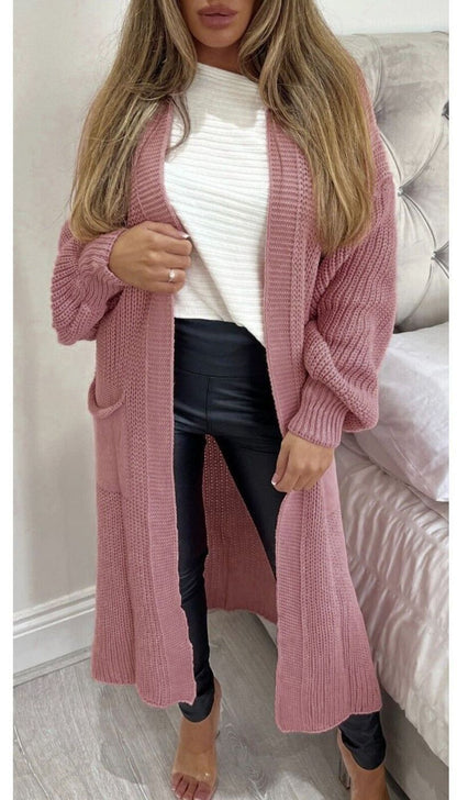 Women’s Cozy Cable Knit Longline Cardigan
