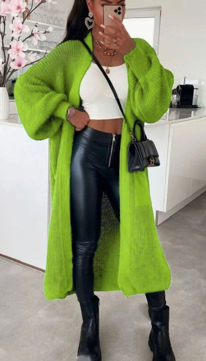Women’s Cozy Cable Knit Longline Cardigan