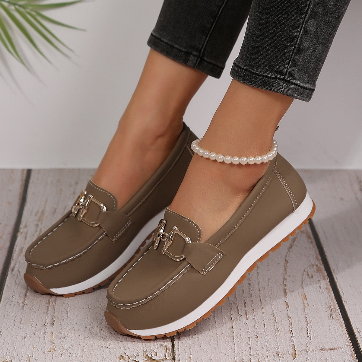 Ladies Slip On Comfortable Loafers Shoes