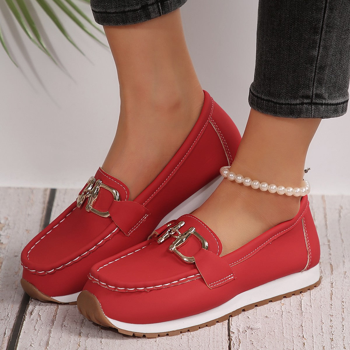 Ladies Slip On Comfortable Loafers Shoes