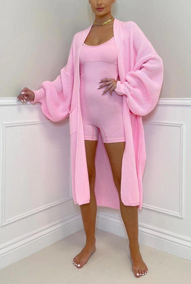 Women’s Cozy Cable Knit Longline Cardigan