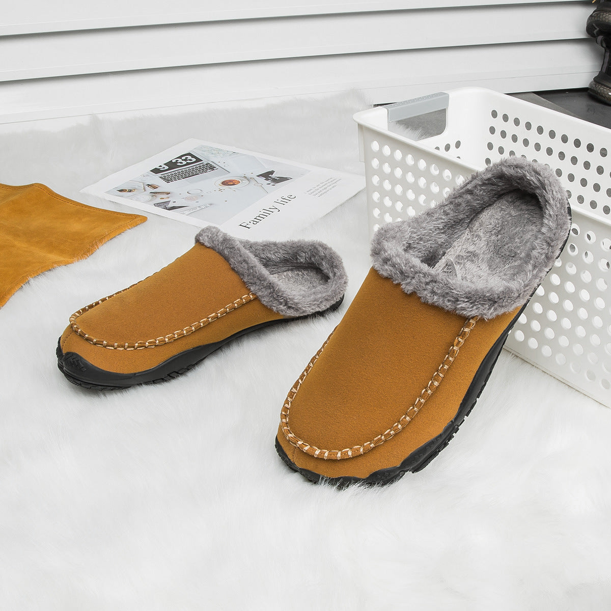 The Knutsford Men's Winter House Shoes Fur Lined Slippers