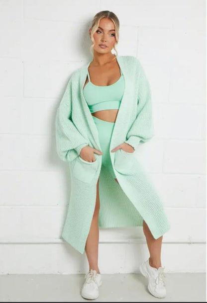 Women’s Cozy Cable Knit Longline Cardigan