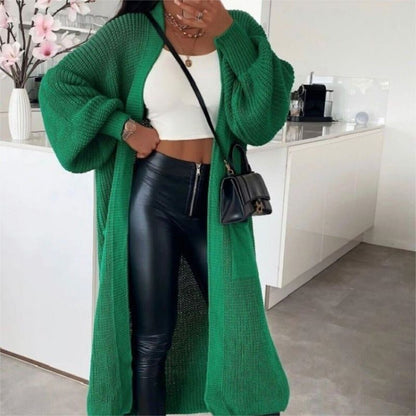 Women’s Cozy Cable Knit Longline Cardigan
