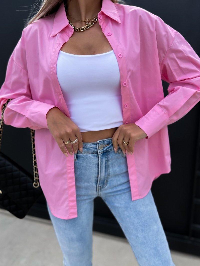 Angela | Women’s Oversized Cotton-Blend Shirt – Lightweight Button-Down Long Sleeve Top for Casual Outfits