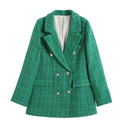 Women's Blazer with Pockets and Buttons